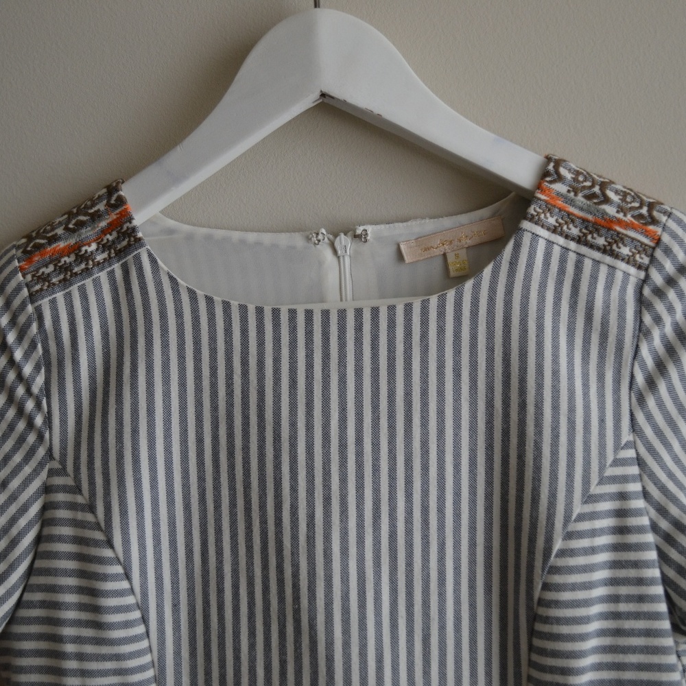 UnderSkies: blue and white pinstripe dress